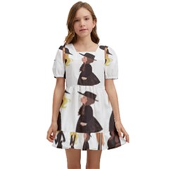 American Horror Story Cartoon Kids  Short Sleeve Dolly Dress by nate14shop