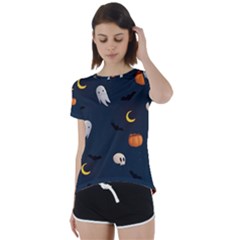 Halloween Short Sleeve Foldover Tee