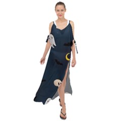 Halloween Maxi Chiffon Cover Up Dress by nate14shop