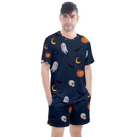 Halloween Men s Mesh Tee And Shorts Set by nate14shop