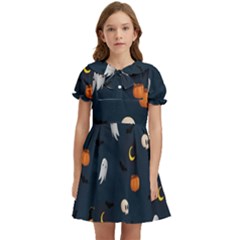 Halloween Kids  Bow Tie Puff Sleeve Dress by nate14shop