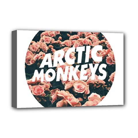 Arctic Monkeys Colorful Deluxe Canvas 18  X 12  (stretched) by nate14shop