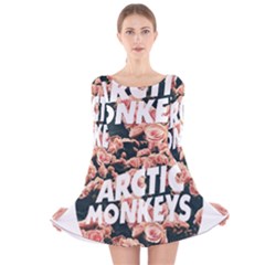 Arctic Monkeys Colorful Long Sleeve Velvet Skater Dress by nate14shop