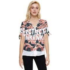 Arctic Monkeys Colorful Bow Sleeve Button Up Top by nate14shop