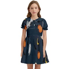 Halloween Kids  Bow Tie Puff Sleeve Dress by nate14shop