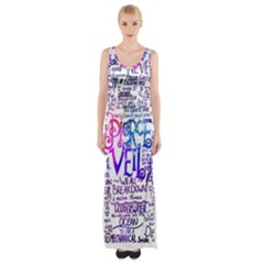 Piere Veil Thigh Split Maxi Dress by nate14shop