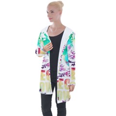 Check Meowt Longline Hooded Cardigan