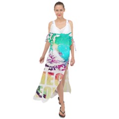 Check Meowt Maxi Chiffon Cover Up Dress by nate14shop