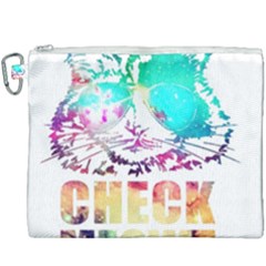 Check Meowt Canvas Cosmetic Bag (xxxl) by nate14shop