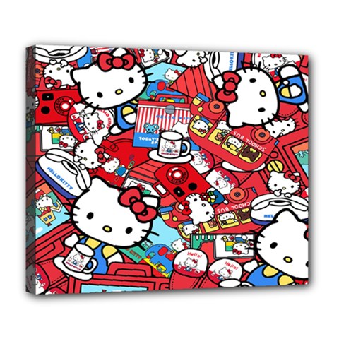 Hello-kitty Deluxe Canvas 24  X 20  (stretched) by nate14shop