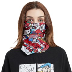 Hello-kitty Face Covering Bandana (two Sides) by nate14shop