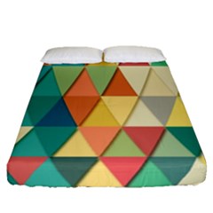 Geometric Fitted Sheet (queen Size) by nate14shop