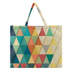 Geometric Zipper Large Tote Bag by nate14shop