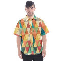 Geometric Men s Short Sleeve Shirt