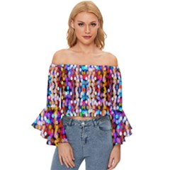 Hd-wallpaper 1 Off Shoulder Flutter Bell Sleeve Top