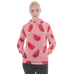 Water Melon Red Women s Hooded Pullover by nate14shop