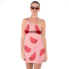 Water Melon Red One Soulder Bodycon Dress by nate14shop