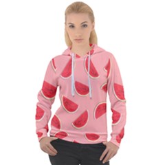 Water Melon Red Women s Overhead Hoodie by nate14shop
