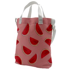 Water Melon Red Canvas Messenger Bag by nate14shop