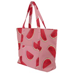 Water Melon Red Zip Up Canvas Bag by nate14shop