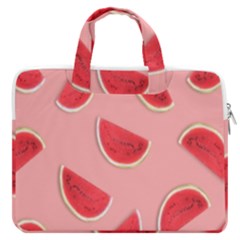 Water Melon Red Macbook Pro13  Double Pocket Laptop Bag by nate14shop