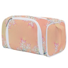 Peach Spring Frost On Flowers Fractal Toiletries Pouch