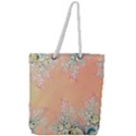 Peach Spring Frost On Flowers Fractal Full Print Rope Handle Tote (Large) View1
