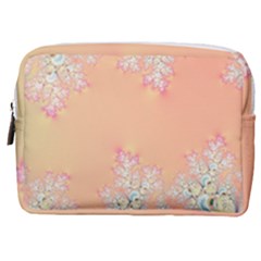 Peach Spring Frost On Flowers Fractal Make Up Pouch (medium) by Artist4God