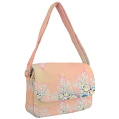 Peach Spring Frost On Flowers Fractal Courier Bag by Artist4God