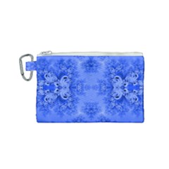 Blue Sky Over The Bluebells Frost Fractal Canvas Cosmetic Bag (small) by Artist4God