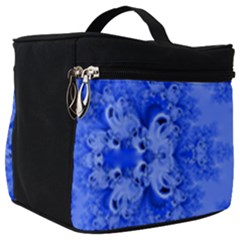 Blue Sky Over The Bluebells Frost Fractal Make Up Travel Bag (big) by Artist4God