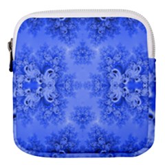 Blue Sky Over The Bluebells Frost Fractal Mini Square Pouch by Artist4God