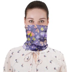 Vector-seamless-pattern-with-butterflies-beetles Face Covering Bandana (adult) by Jancukart