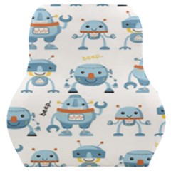 Seamless Pattern With Funny Robot Cartoon Car Seat Back Cushion 