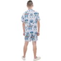 Seamless pattern with funny robot cartoon Men s Mesh Tee and Shorts Set View2