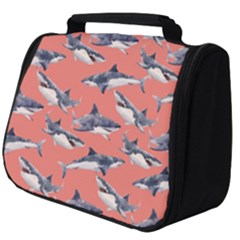 Watercolor-sharks Full Print Travel Pouch (big) by walala