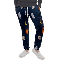 Halloween Ghost Pumpkin Bat Skull Men s Jogger Sweatpants by artworkshop