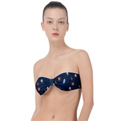 Halloween Ghost Pumpkin Bat Skull Classic Bandeau Bikini Top  by artworkshop