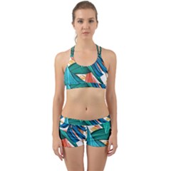 Leaves Tropical Exotic Back Web Gym Set by artworkshop