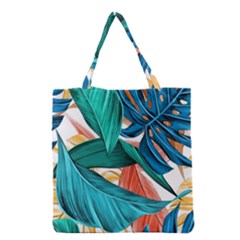 Leaves Tropical Exotic Grocery Tote Bag by artworkshop