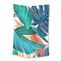 Leaves Tropical Exotic Small Tapestry by artworkshop