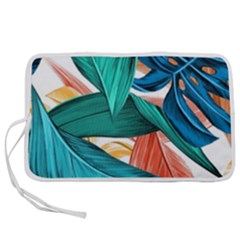 Leaves Tropical Exotic Pen Storage Case (m) by artworkshop