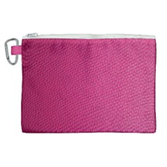 Pink Leather Leather Texture Skin Texture Canvas Cosmetic Bag (xl) by artworkshop