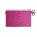 Pink Leather Leather Texture Skin Texture Canvas Cosmetic Bag (Medium) View2