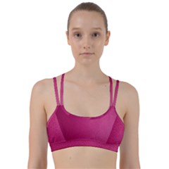 Pink Leather Leather Texture Skin Texture Line Them Up Sports Bra by artworkshop