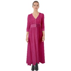 Pink Leather Leather Texture Skin Texture Button Up Boho Maxi Dress by artworkshop