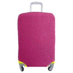 Pink Leather Leather Texture Skin Texture Luggage Cover (medium)