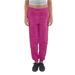 Pink Leather Leather Texture Skin Texture Women s Jogger Sweatpants by artworkshop