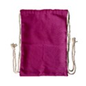 Pink Leather Leather Texture Skin Texture Drawstring Bag (Small) View2