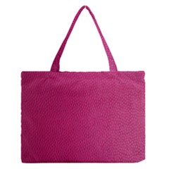 Pink Leather Leather Texture Skin Texture Zipper Medium Tote Bag by artworkshop